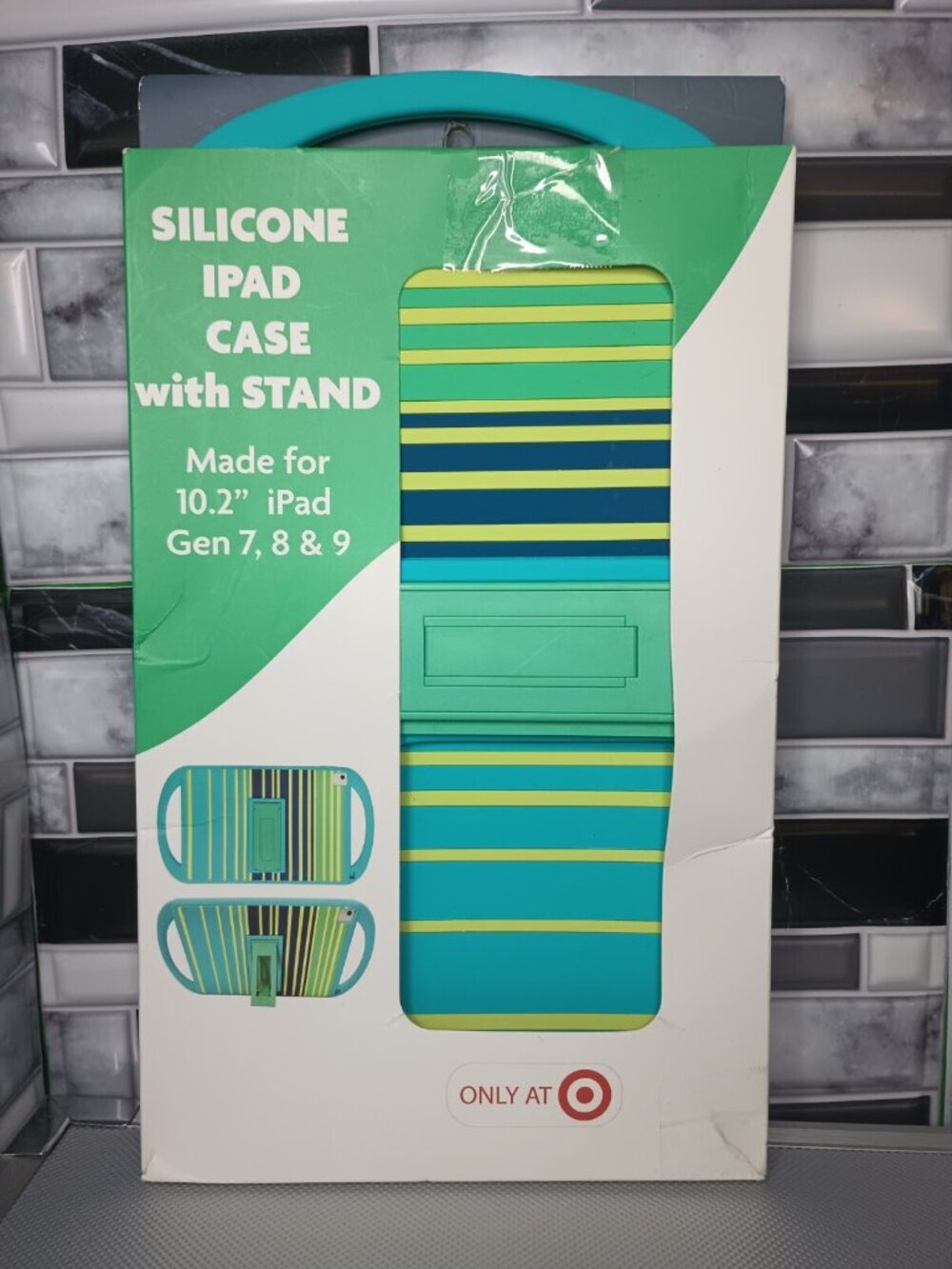 Kamotion Kids iPad Case with Stand 10.2" 7th/8th/9th Gen Blue Green Silicone New